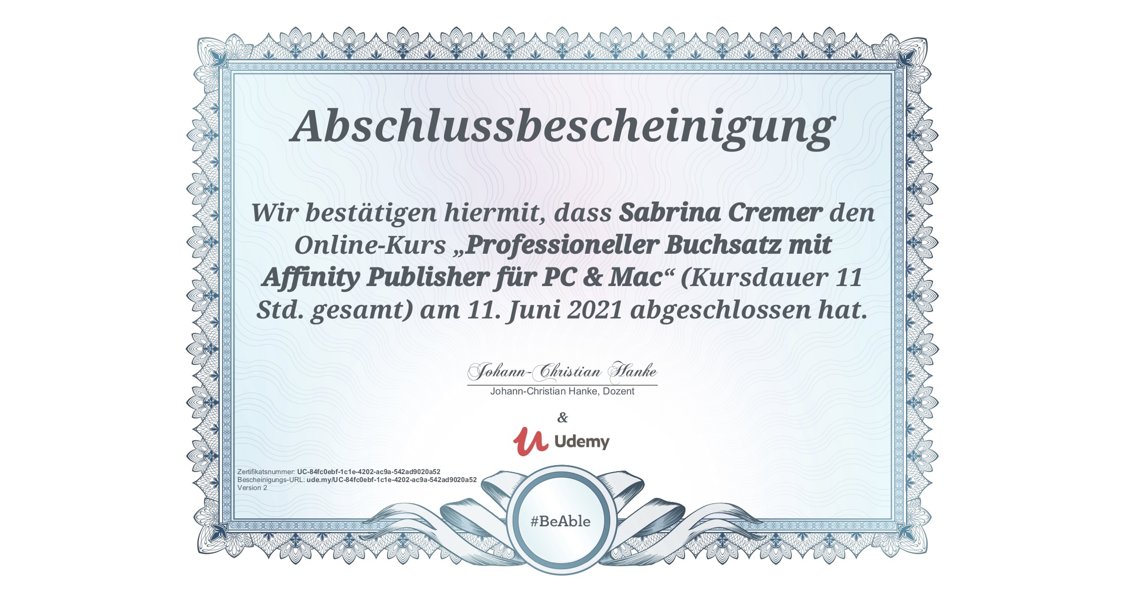 Udemy_Buchsatz mit Affinity Publisher