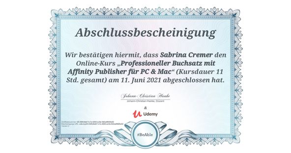 Udemy_Buchsatz mit Affinity Publisher